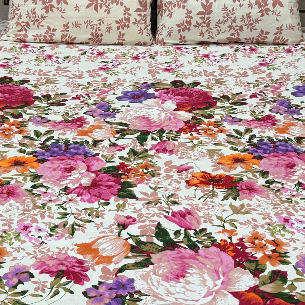 Blossom Garden Floral Bedsheet
