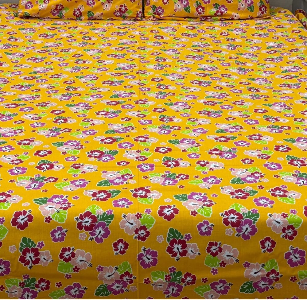 Golden Garden Printed Bedsheet